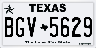 TX license plate BGV5629