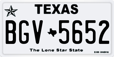 TX license plate BGV5652