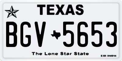 TX license plate BGV5653