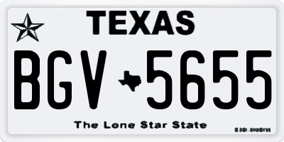 TX license plate BGV5655