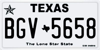 TX license plate BGV5658