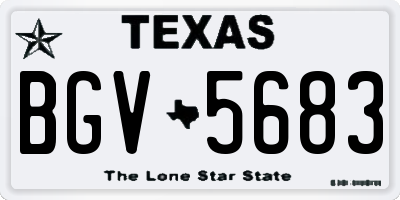TX license plate BGV5683