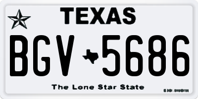 TX license plate BGV5686