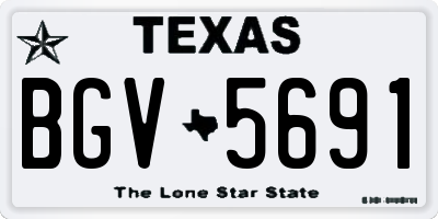 TX license plate BGV5691