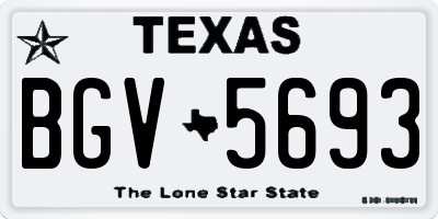 TX license plate BGV5693