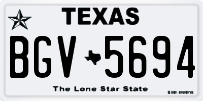 TX license plate BGV5694