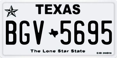 TX license plate BGV5695
