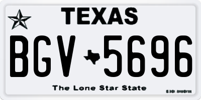 TX license plate BGV5696
