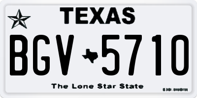 TX license plate BGV5710