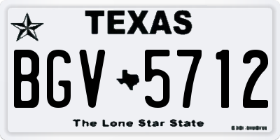 TX license plate BGV5712
