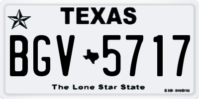 TX license plate BGV5717