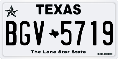TX license plate BGV5719