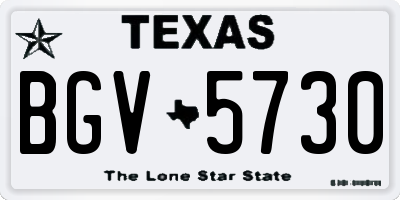 TX license plate BGV5730