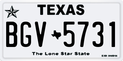 TX license plate BGV5731
