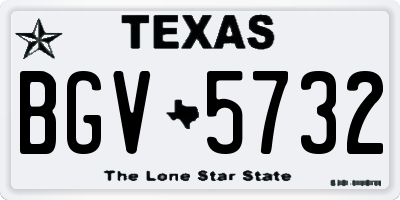 TX license plate BGV5732