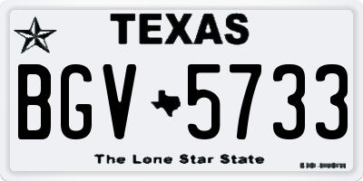 TX license plate BGV5733