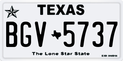 TX license plate BGV5737