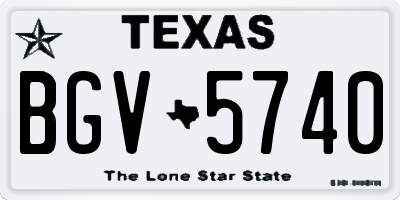 TX license plate BGV5740