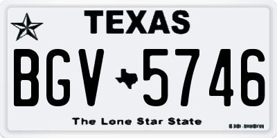 TX license plate BGV5746