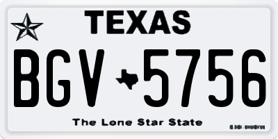 TX license plate BGV5756