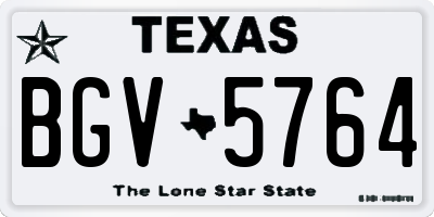 TX license plate BGV5764