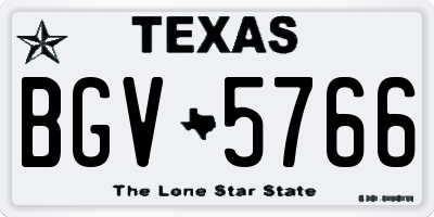 TX license plate BGV5766