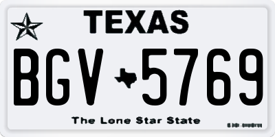TX license plate BGV5769
