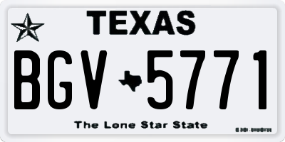 TX license plate BGV5771