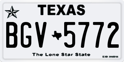TX license plate BGV5772