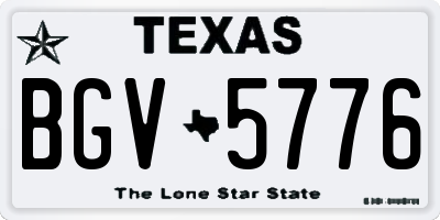 TX license plate BGV5776