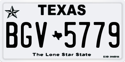 TX license plate BGV5779