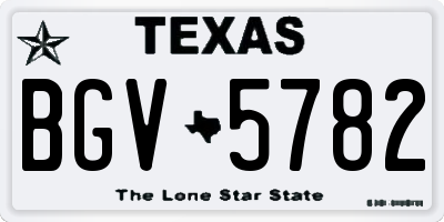 TX license plate BGV5782