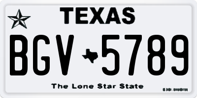 TX license plate BGV5789