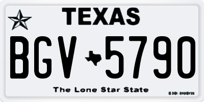 TX license plate BGV5790