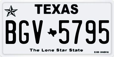 TX license plate BGV5795