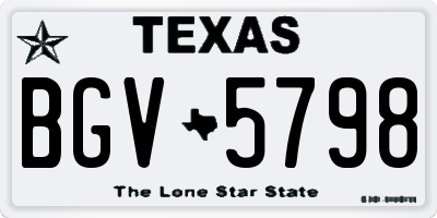 TX license plate BGV5798