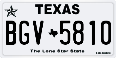 TX license plate BGV5810