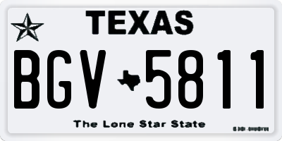 TX license plate BGV5811