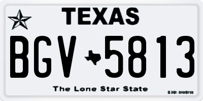 TX license plate BGV5813