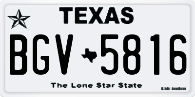 TX license plate BGV5816