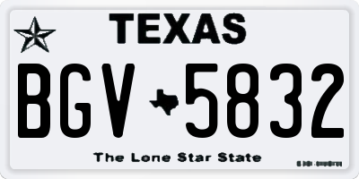 TX license plate BGV5832