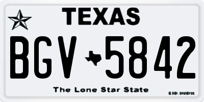 TX license plate BGV5842