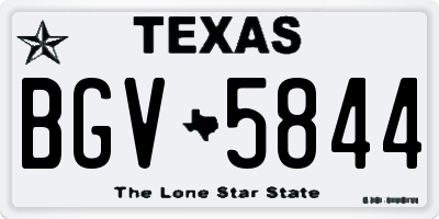 TX license plate BGV5844