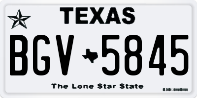 TX license plate BGV5845