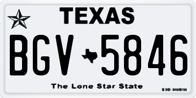 TX license plate BGV5846