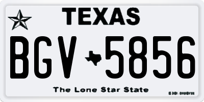 TX license plate BGV5856
