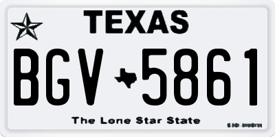 TX license plate BGV5861