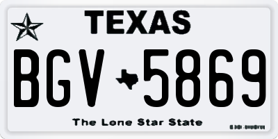 TX license plate BGV5869