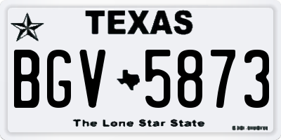 TX license plate BGV5873