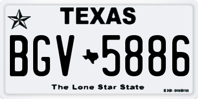 TX license plate BGV5886